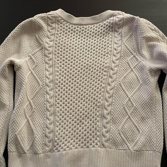 Banana Republic Ivory Cable Sweater - Picture 3 of 6